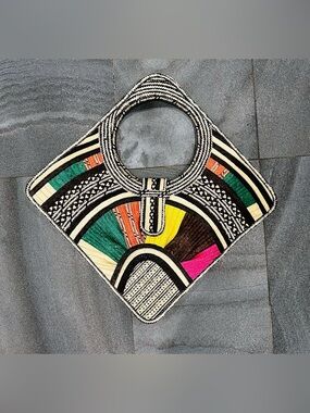 Handcrafted Colombian Caña Flecha Diamond Purse Handbag